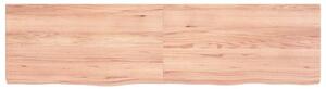 Blat de baie, maro deschis, 120x30x(2-4) cm, lemn masiv tratat