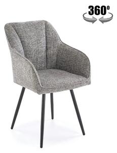 Scaun K576, gri/negru, stofa clasica/otel, 54x60x85 cm