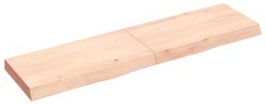 Blat de baie, 120x30x(2-6) cm, lemn masiv netratat