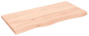 Blat de baie, 100x50x(2-4) cm, lemn masiv netratat