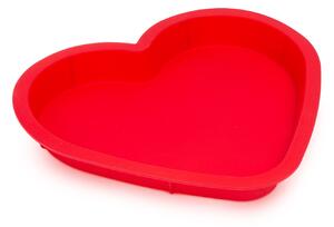 Forma de copt din silicon - rosie (in forma de inima) - Family Pound