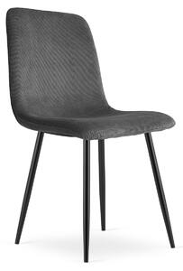 Scaun bucatarie gri RIFT cu picioare negre