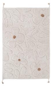 Covor pentru copii crem lavabil țesut manual din bumbac 120x180 cm Gentle Flora – Nattiot