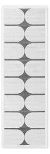 Covor tip traversă pentru interior și exterior alb-negru 80x250 cm Duet Bowen – NORTHRUGS