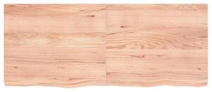 Blat de baie, maro deschis, 120x50x(2-4) cm, lemn masiv tratat