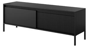 Comodă TV cu 2 compartimente Senso neagră (153 cm)