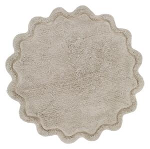 Covor bej lavabil țesut manual rotund din bumbac ø 110 cm Sweet April Lin – Nattiot