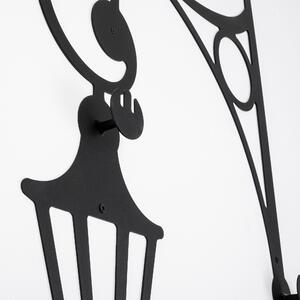 Cuier Hayat, negru, metal, 117x4x221 cm, WSH-022