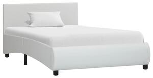 Cadru de pat, alb, 100 x 200 cm, piele ecologică