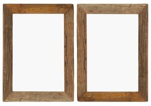 Rame foto, 2 buc., 40 x 50 cm, lemn masiv reciclat și sticlă