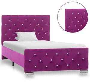 Cadru de pat, violet, 90 x 200 cm, catifea