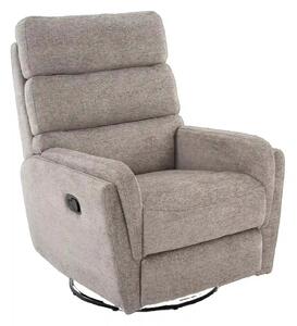 Fotoliu recliner ARGOS, stofa clasica gri - Raven 07, 78x82/162x107 cm