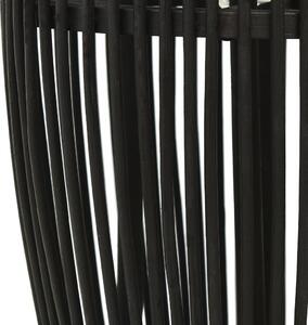 Lampă suspendată, negru, 27x68 cm, răchită, 40 W, oval, E27