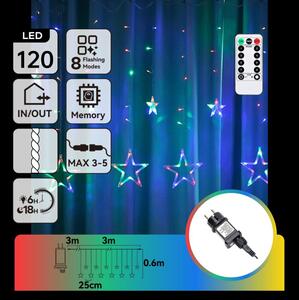 Aigostar - Șirag LED de Crăciun pentru exterior 120xLED/8 funcții 6x0,6m IP44 multicolor + telecomandă