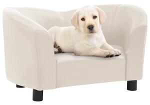 Canapea pentru câini, crem, 67x41x39 cm, piele ecologică