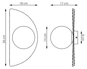 Aplica de perete FLORA 1xG9/8W/230V roșie