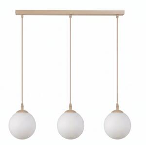 Candelabru pe cablu COSMO 3xE14/10W/230V bej/alb