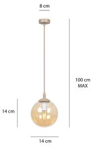 Lustră pe cablu COSMO 1xE14/10W/230V bej