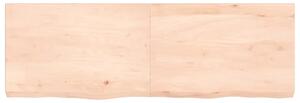 Blat de baie, 120x40x(2-6) cm, lemn masiv netratat
