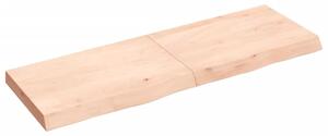 Blat de baie, 120x40x(2-6) cm, lemn masiv netratat