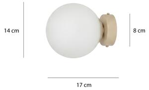 Aplica de perete MAGNUS 1xE14/10W/230V bej/alb