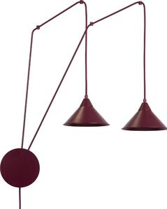 Lustră pe cablu ABRAMO 2xE27/15W/230V roșie