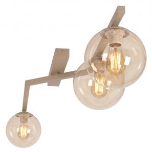 Plafonieră NATON 3xE14/10W/230V bej/fumuriu bej