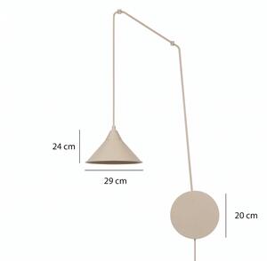 Lampă suspendată pe cablu ABRAMO 1xE27/15W/230V bej