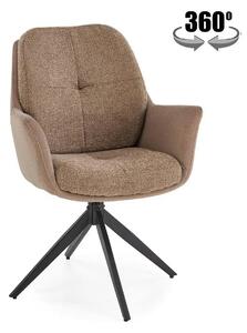 Scaun K591, maro/negru, stofa clasica/otel, 65x73x94 cm