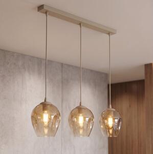 Lustră pe cablu ISTAR 3xE27/15W/230V bej/bej fumuriu