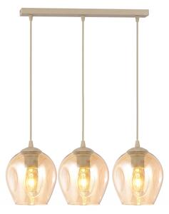 Lustră pe cablu ISTAR 3xE27/15W/230V bej/bej fumuriu