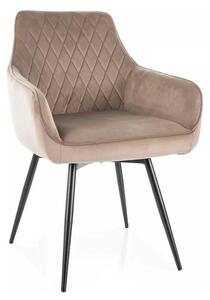 Scaun MARLO, bej inchis - Bluvel 40, stofa catifelata/metal, 55x58x88