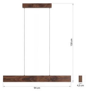 Eglo 39346 - Lustră LED pe cablu CLIMENE LED/17W/230V + LED/4,2W nuc