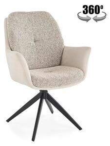 Scaun K591, gri deschis/negru, stofa clasica/otel, 65x73x94 cm