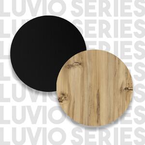 Masuta cafea LV31-KL, stejar/negru, PAL melaminat/metal, 90x35x60 cm