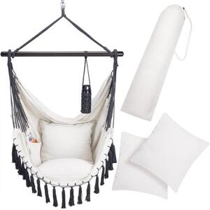 Deuba Scaun suspendat crem - 170x100x150cm