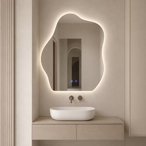 Oglindă de baie cu iluminare LED și funcție anti-aburire Oriala – 65x80 cm