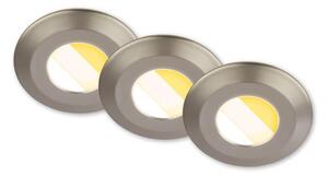 Briloner 7589032 - Set 3x LED KLIRA, plafonieră pentru baie, reglabilă, LED/4,9W/230V, IP44, crom