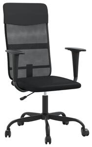 Scaun de birou, negru, plasă textilă și piele ecologică
