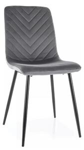Scaun DAREN, gri - Bluvel 14, stofa catifelata/metal, 45x39x91 cm
