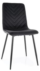 Scaun DAREN, negru - Bluvel 19, stofa catifelata/metal, 45x39x91 cm