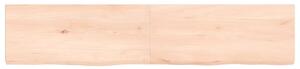 Blat de baie, 140x30x(2-4) cm, lemn masiv netratat