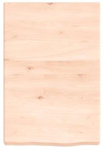 Blat de baie, 40x60x(2-6) cm, lemn masiv netratat