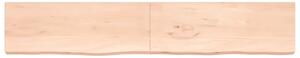 Blat de baie, 220x40x(2-6) cm, lemn masiv netratat