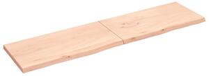 Blat de baie, 200x50x(2-4) cm, lemn masiv netratat