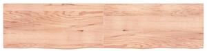 Blat de baie, maro deschis, 220x50x(2-4) cm, lemn masiv tratat