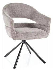 Scaun BORGO, gri deschis - Raven 07, stofa clasica/metal, 58x60x87 cm