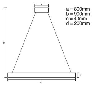 Brilagi - Pendul LED CIRCLE reglabil pe cablu, 55W/230V, 3000-6500K, auriu + telecomandă