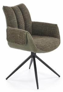 Scaun Houston 1920Chaki, 9x7x6cm, Piele ecologică + Tapiterie, Metalic