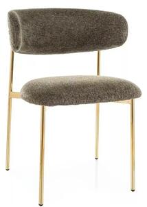 Scaun ELTON, verde olive - Raven 78/auriu, stofa clasica/metal, 56x58x